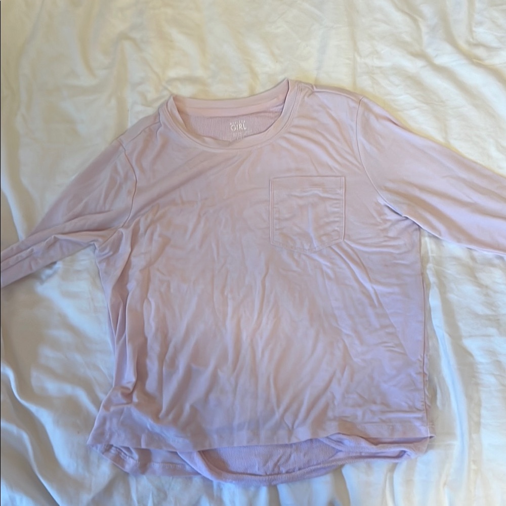Athleta Light Pink Long Sleeve Top